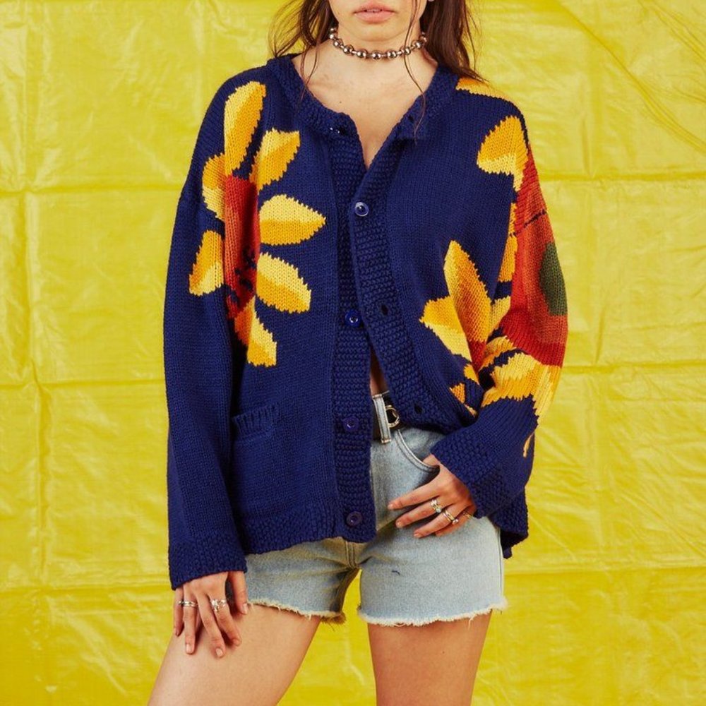 Petal Cardigan - Blue